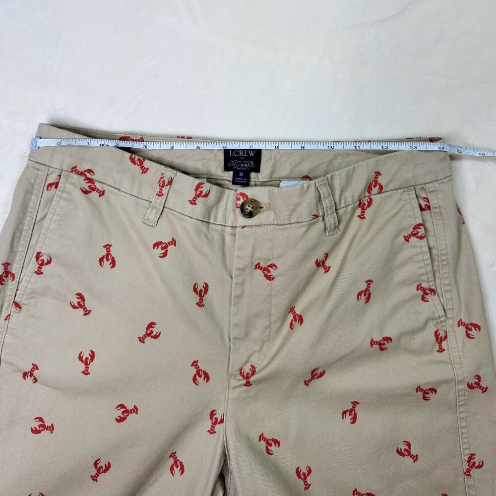 J Crew Lobster Print Pants Women's 8 Nautical Euro Summer Fisherman Nantucket - Picture 9 of 16